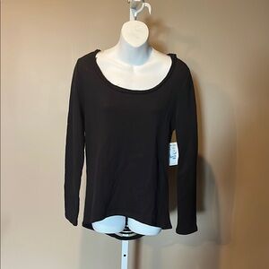 NWT distressed, black sweatshirt, size M
